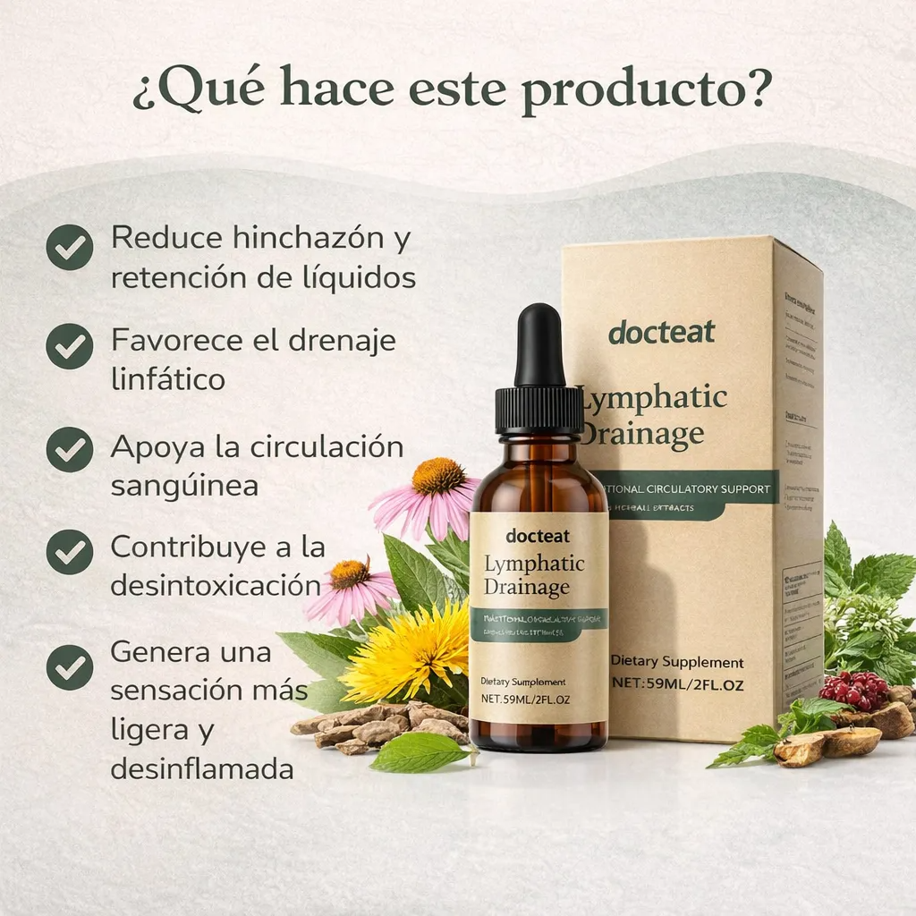 Gotas Drenaje Linfático Natural Suplemento Herbal 59 Ml-4
