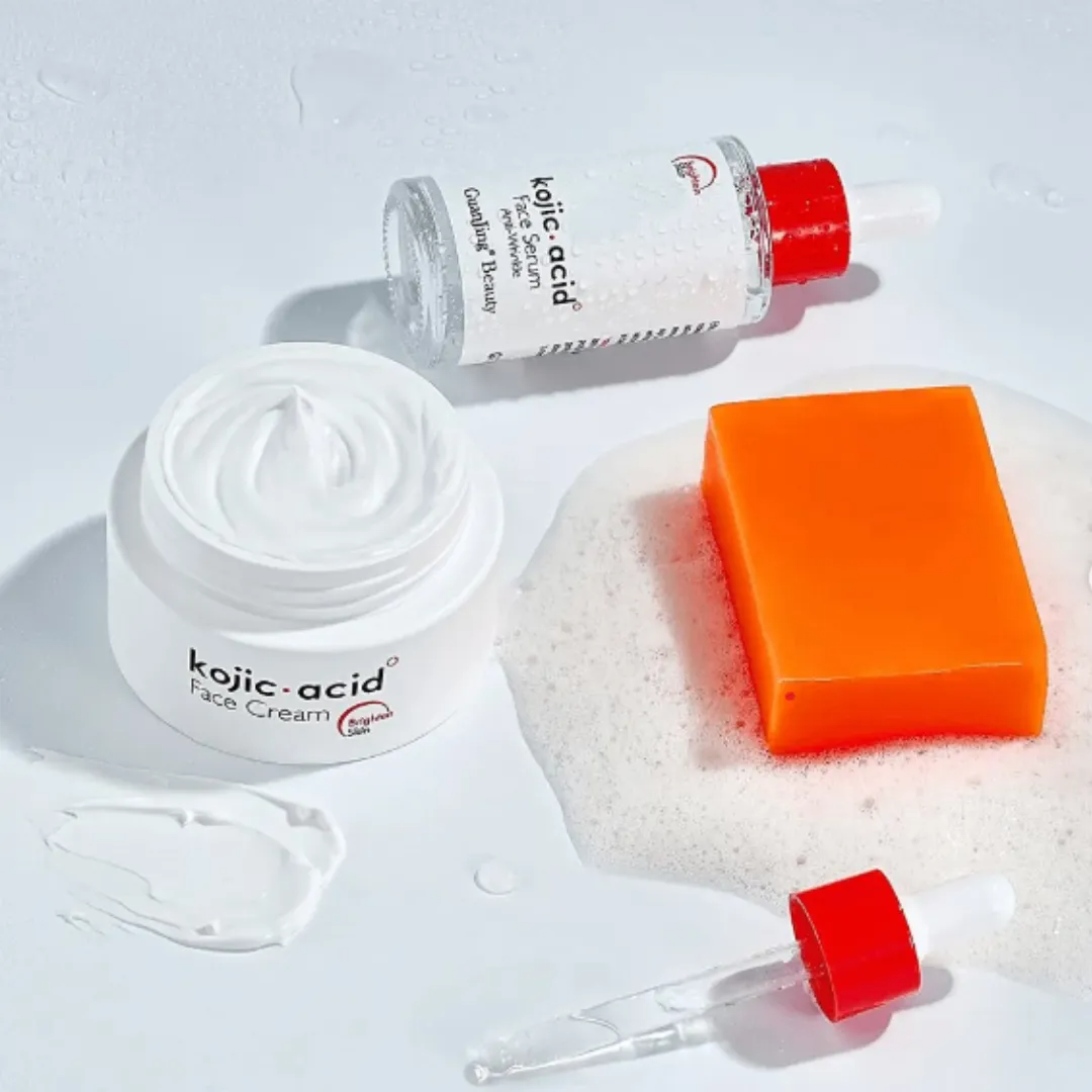 Kit De Cuidado Facial Aclarante Acido Kojico 3 Piezas-2