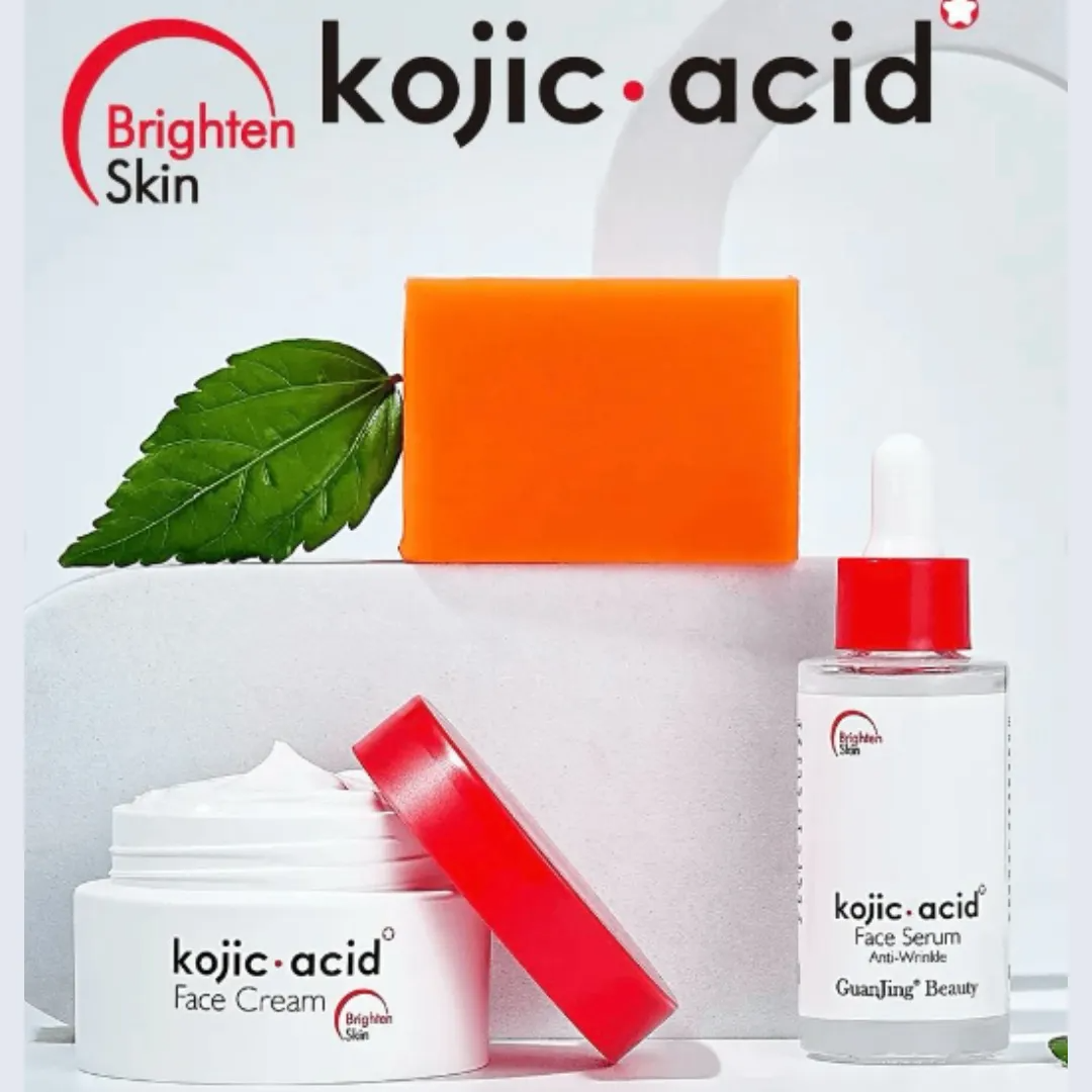 Kit De Cuidado Facial Aclarante Acido Kojico 3 Piezas-3