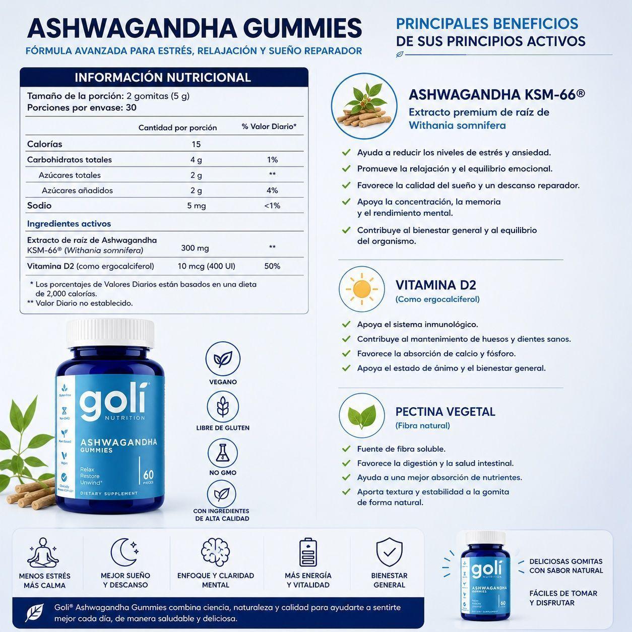 Gol Suplemento En Gomitas Para Estres Y Sue o 60 Unidades-5
