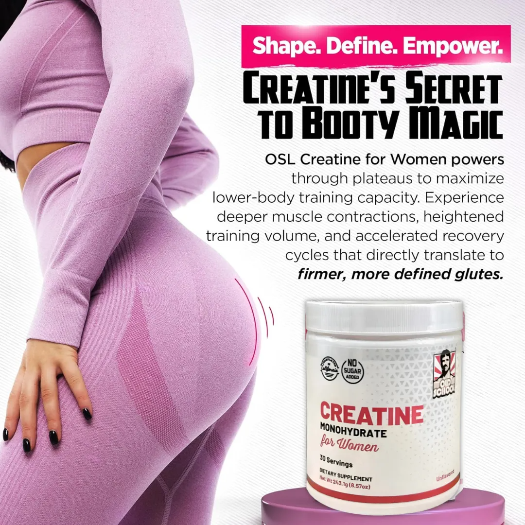 Creatina Mujer Old School 240g Monohidratada Sin Sabor Sin Sabor-3