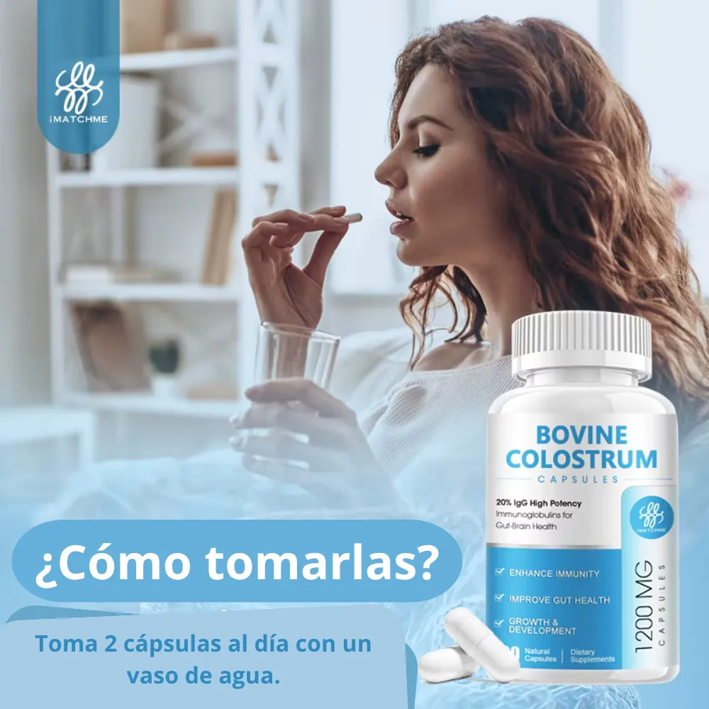 Calostro Bovino 1.200 Mg+ Probióticos + Omega-3 120 Caps Sin Sabor-2