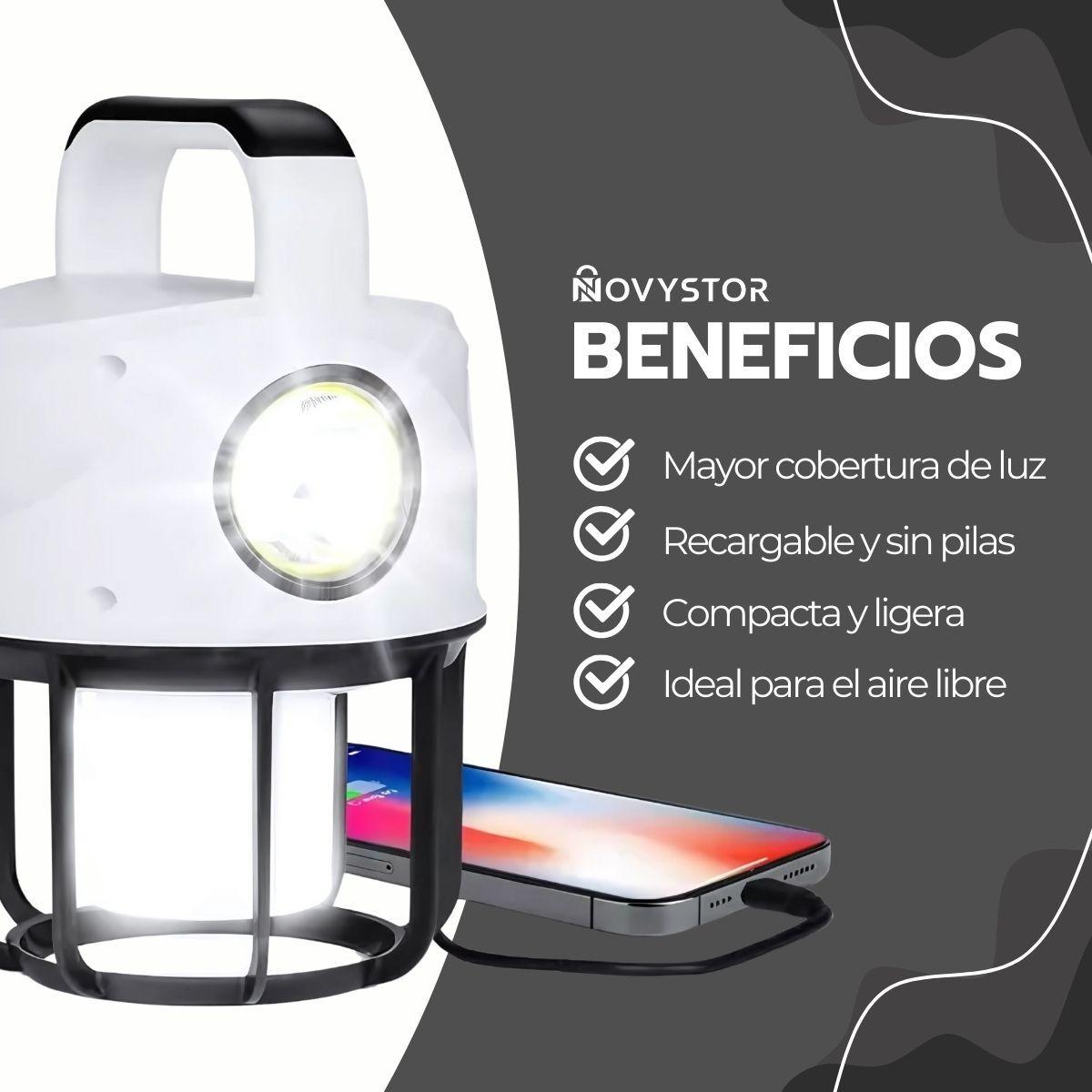 Lámpara Camping Dual LED Recargable con Power Bank-3
