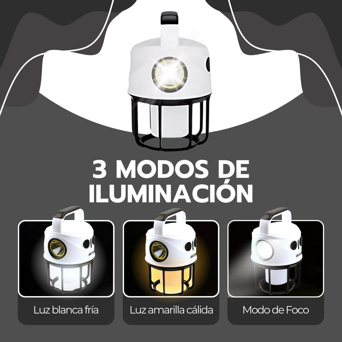 Lámpara Camping Dual LED Recargable con Power Bank-5