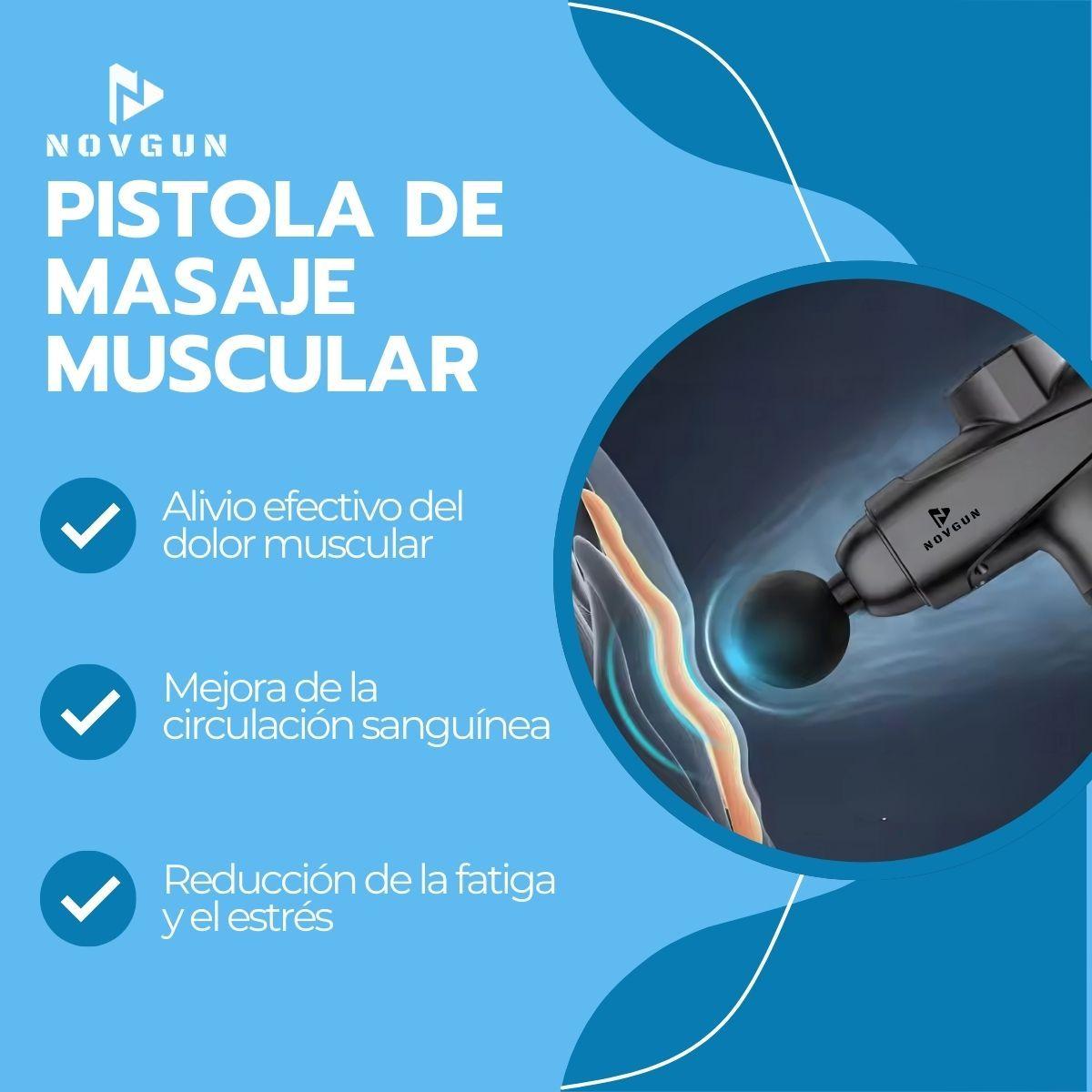 Pistola de Masajes Descontracturante Gun Kine + 12 Cabezales-2