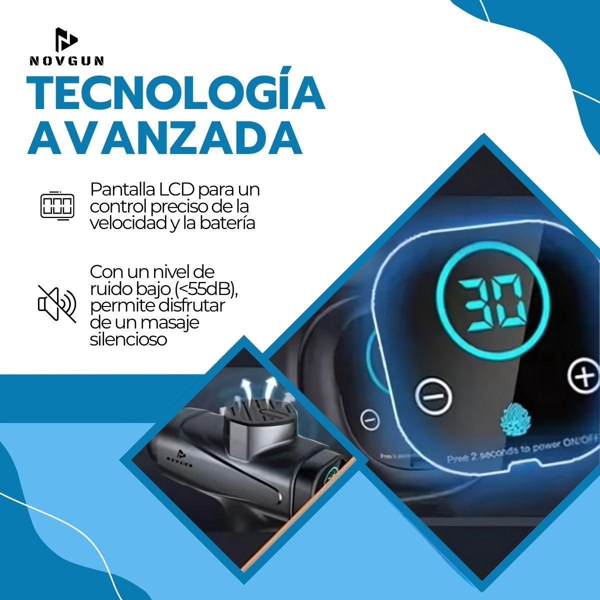 Pistola de Masajes Descontracturante Gun Kine + 11 Cabezales-5