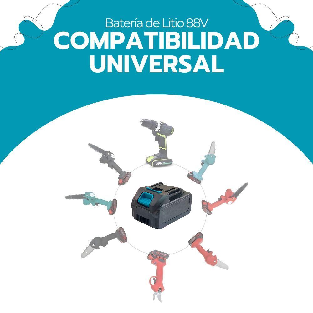 Batería Ion Litio Recargable 2000mAh 88V para Herramientas-6