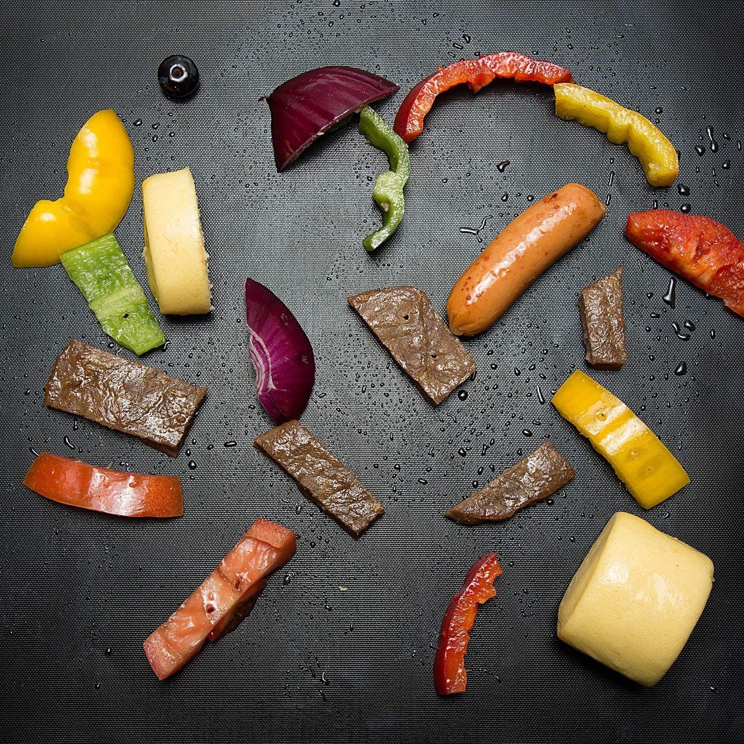 3 Set Laminas Para Parrilla Antiadherente Teflon Para Asados-2