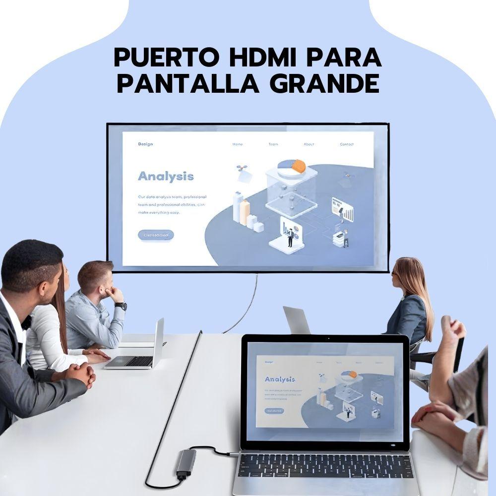 Adaptador 7 En 1 USB-C Con Hdmi Y Puertos + Micro SD 64GB-5