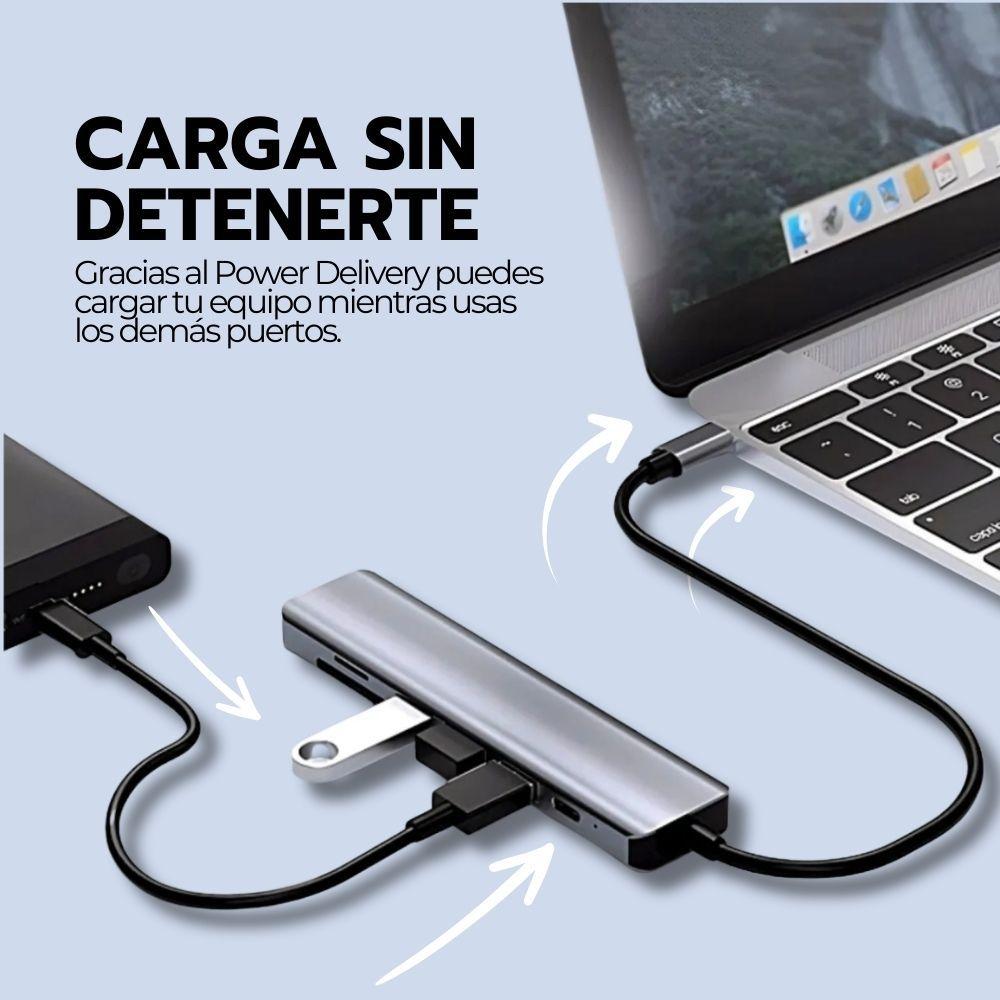 Adaptador 7 En 1 USB-C Con Hdmi Y Puertos + Micro SD 64GB-7