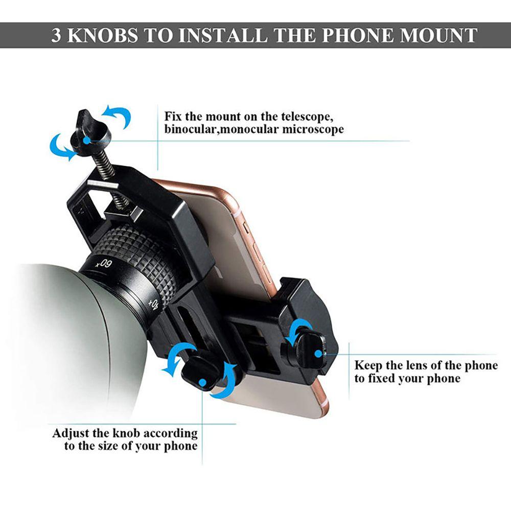 Adaptador Universal Celular Telescopio Microscopio Binocular-7