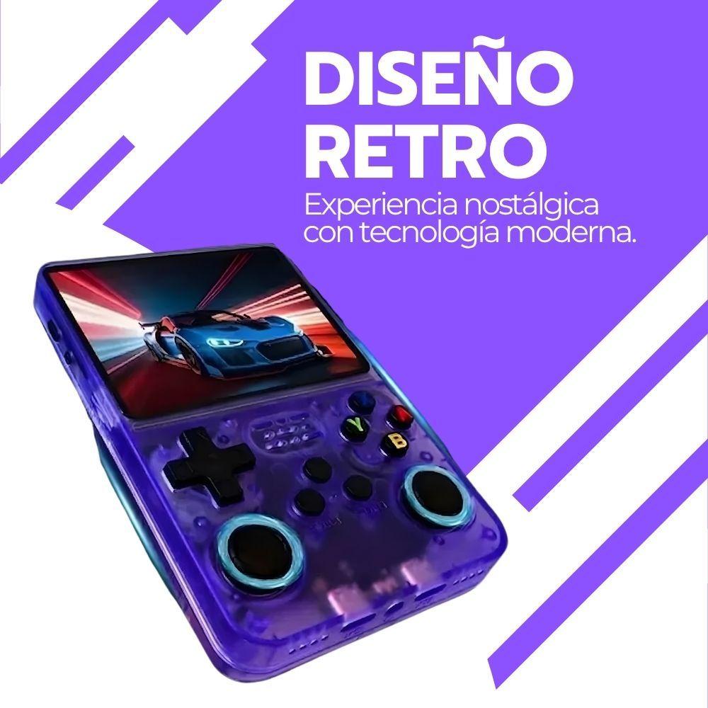 Consola Retro Portátil R36S 64GB WiFi +10000 Juegos Morado-5