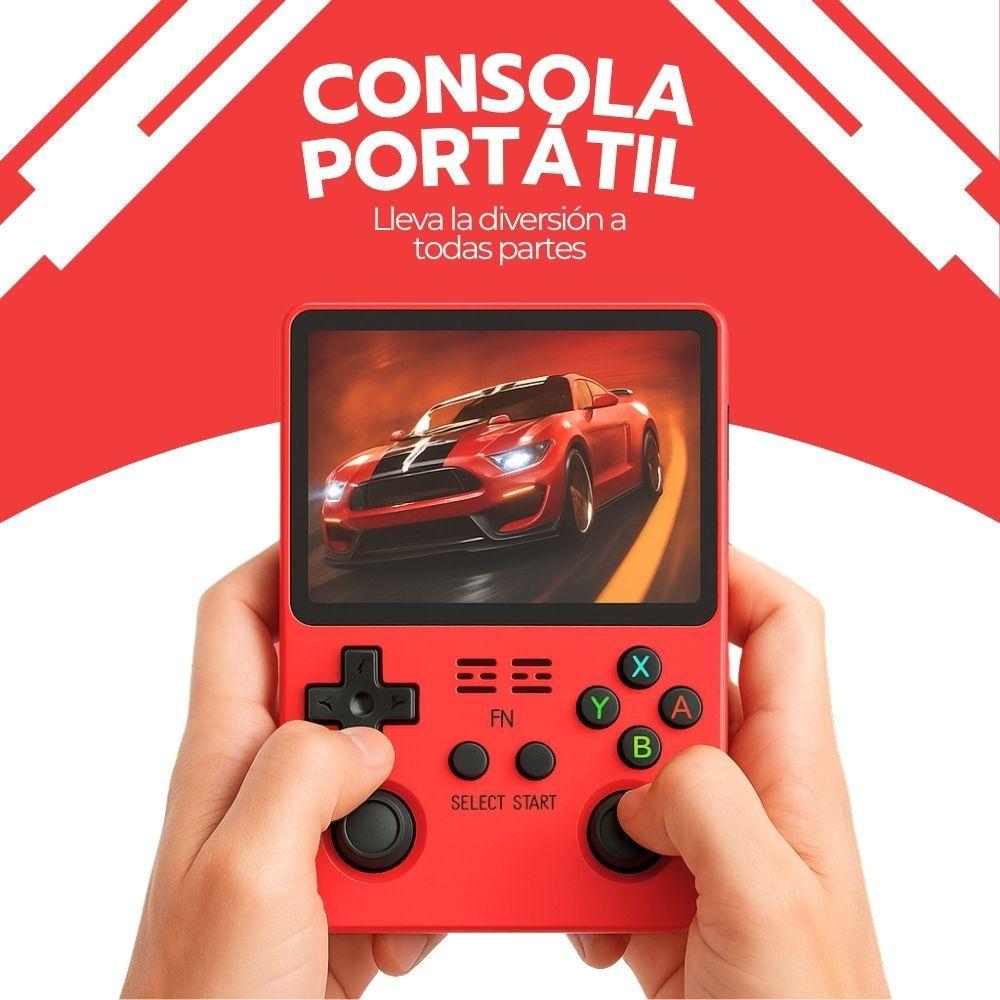 Consola Retro Portátil R36S 64GB WiFi +10000 Juegos Rojo-5
