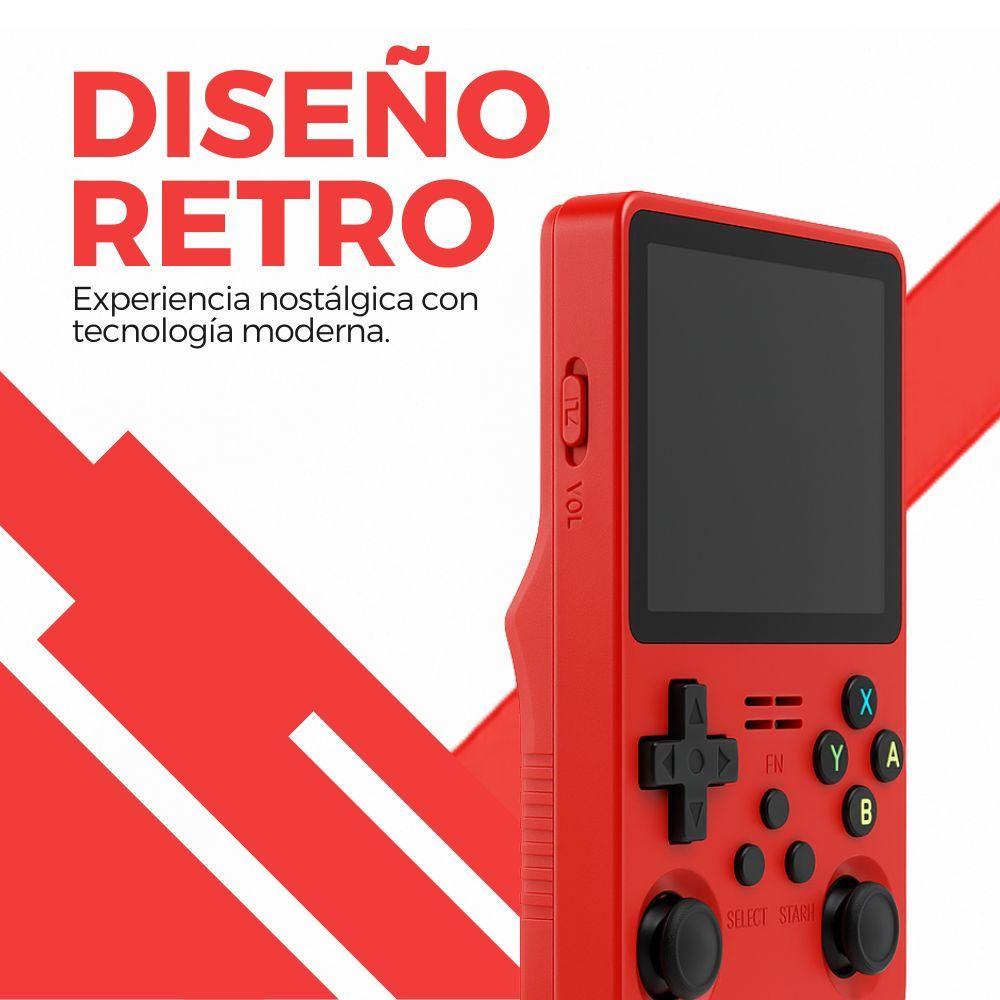 Consola Retro Portátil R36S 64GB WiFi +10000 Juegos Rojo-7