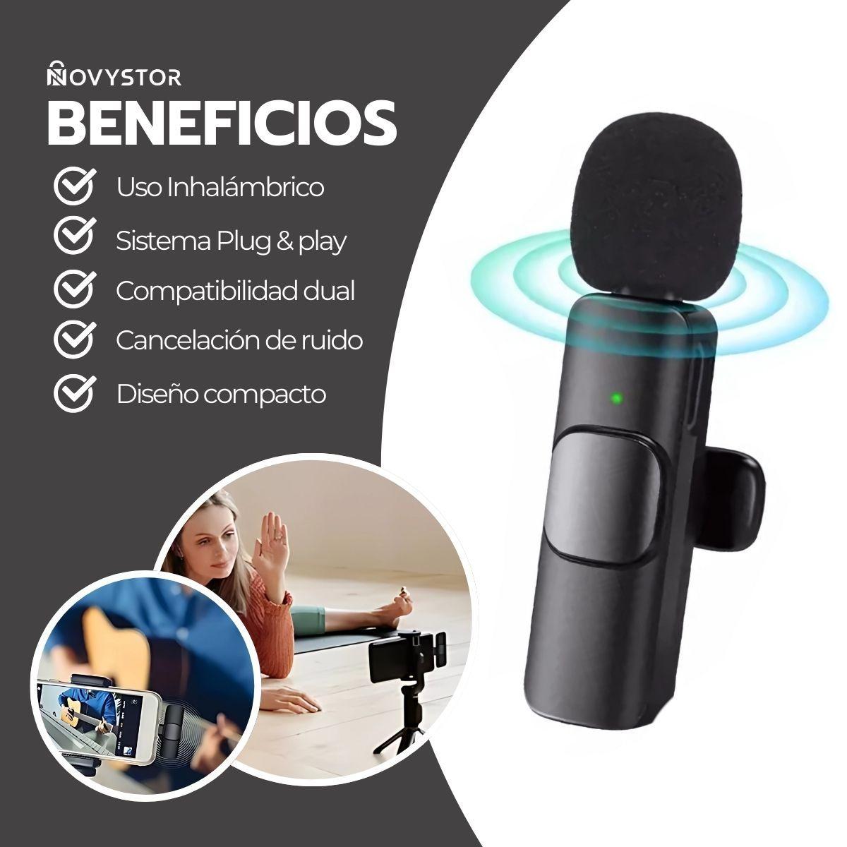 Micrófono Inalámbrico con Adaptador Celular Tipo C Y iPhone-2