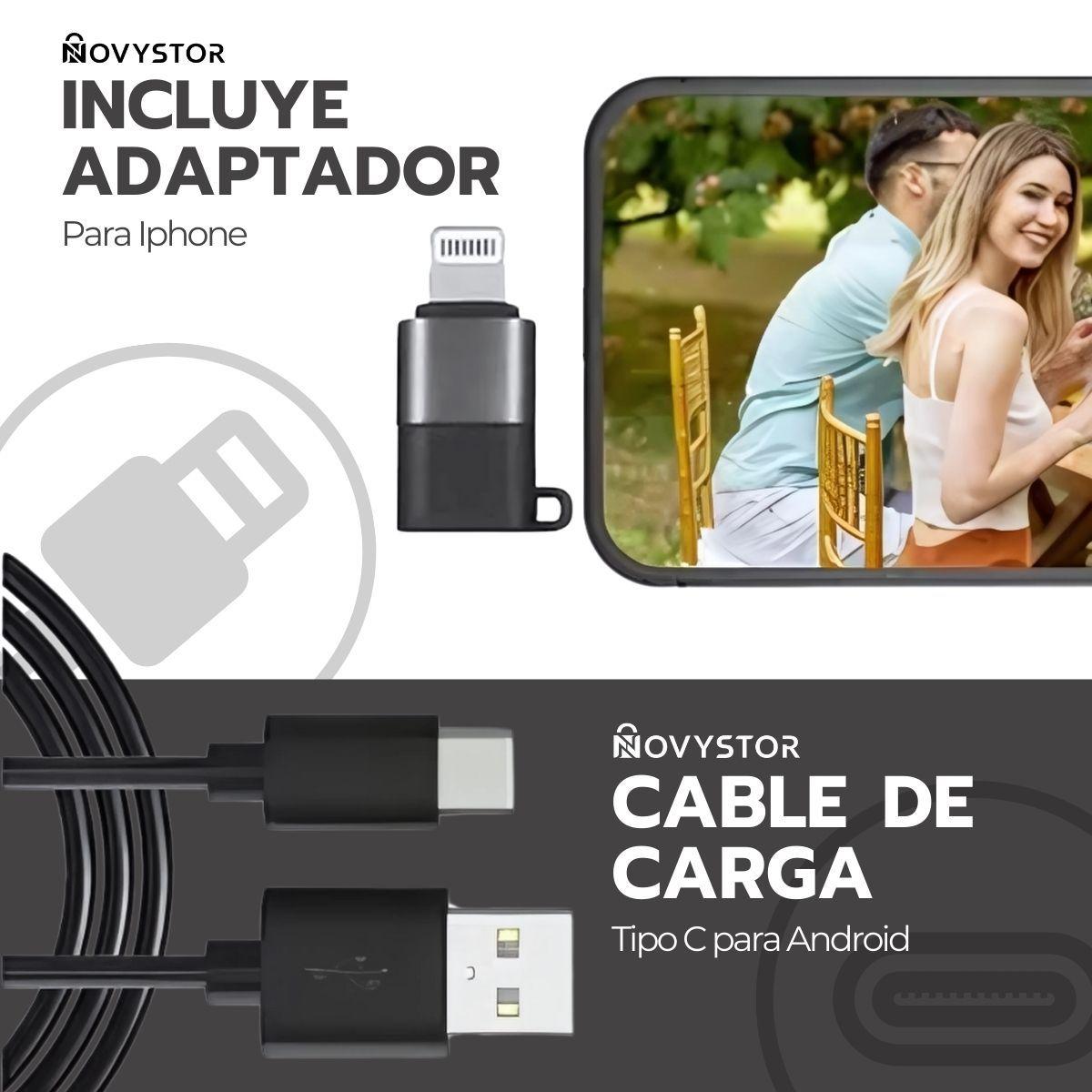 Micrófono Inalámbrico con Adaptador Celular Tipo C Y iPhone-3