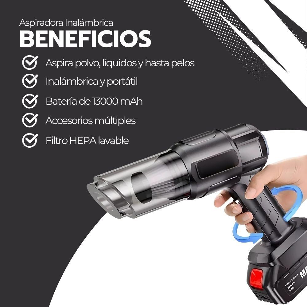 Aspiradora Inalámbrica Portátil Auto Alta Potencia 13000mAh-3