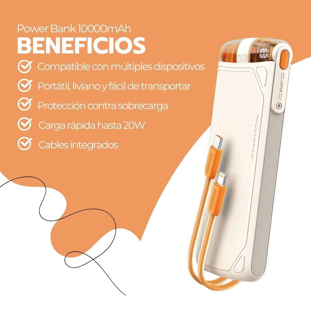 Power Bank 10000mAh Carga Rápida 20W USB-C y IPhone-3