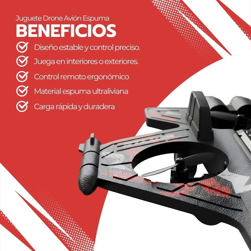 Juguete Drone Avión Espuma Planeador Control Remoto Batería-3