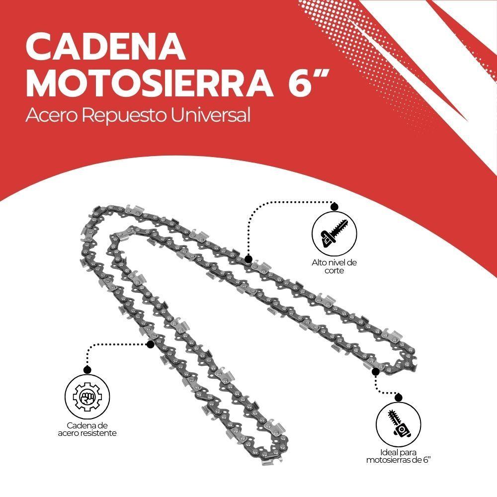 Cadena Motosierra 6” Acero Repuesto Universal-2