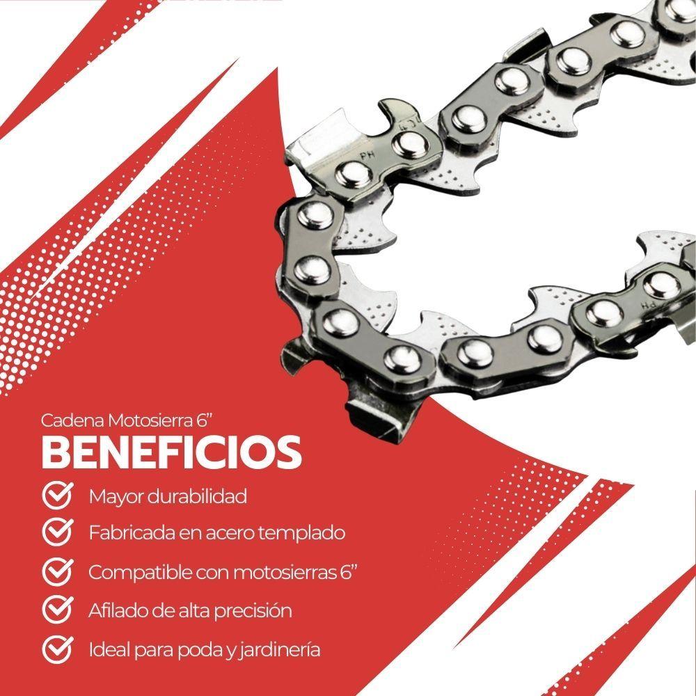 Cadena Motosierra 6” Acero Repuesto Universal-3