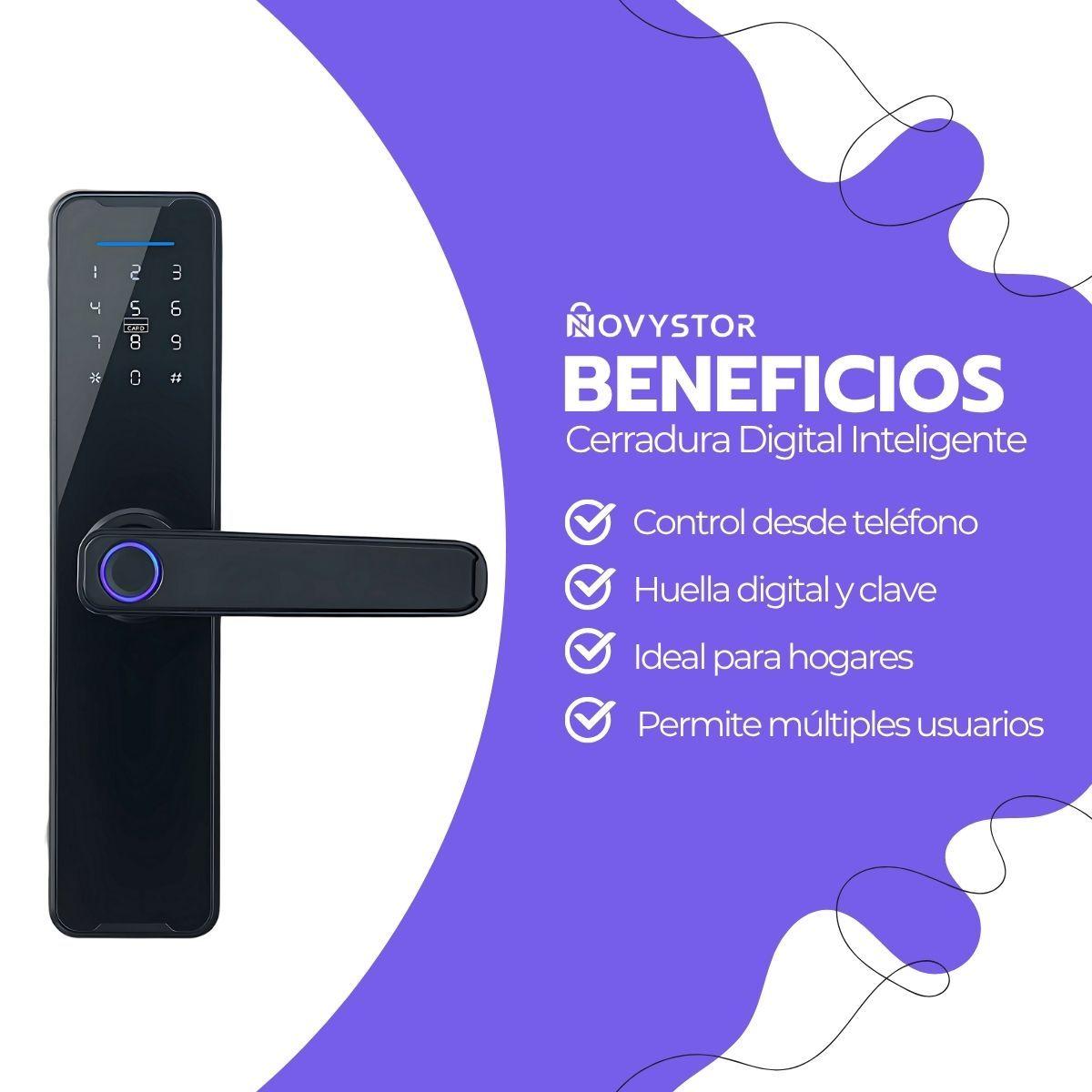 Cerradura Digital Inteligente App Wifi, huella y Clave-3