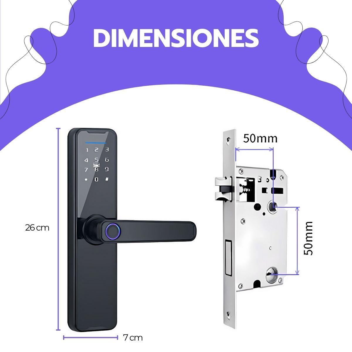 Cerradura Digital Inteligente App Wifi, huella y Clave-7