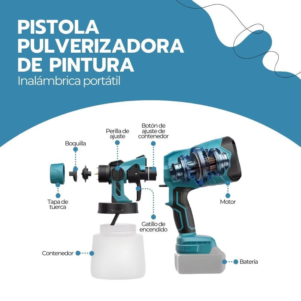 Pistola pulverizadora de pintura inalámbrica portátil Azul-2
