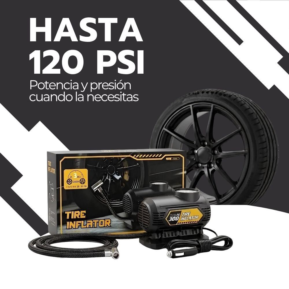 Compresor Aire Portátil 12V 120PSI Inflador Neumáticos Auto Moto Bici Manómetro Accesorios Negro-6