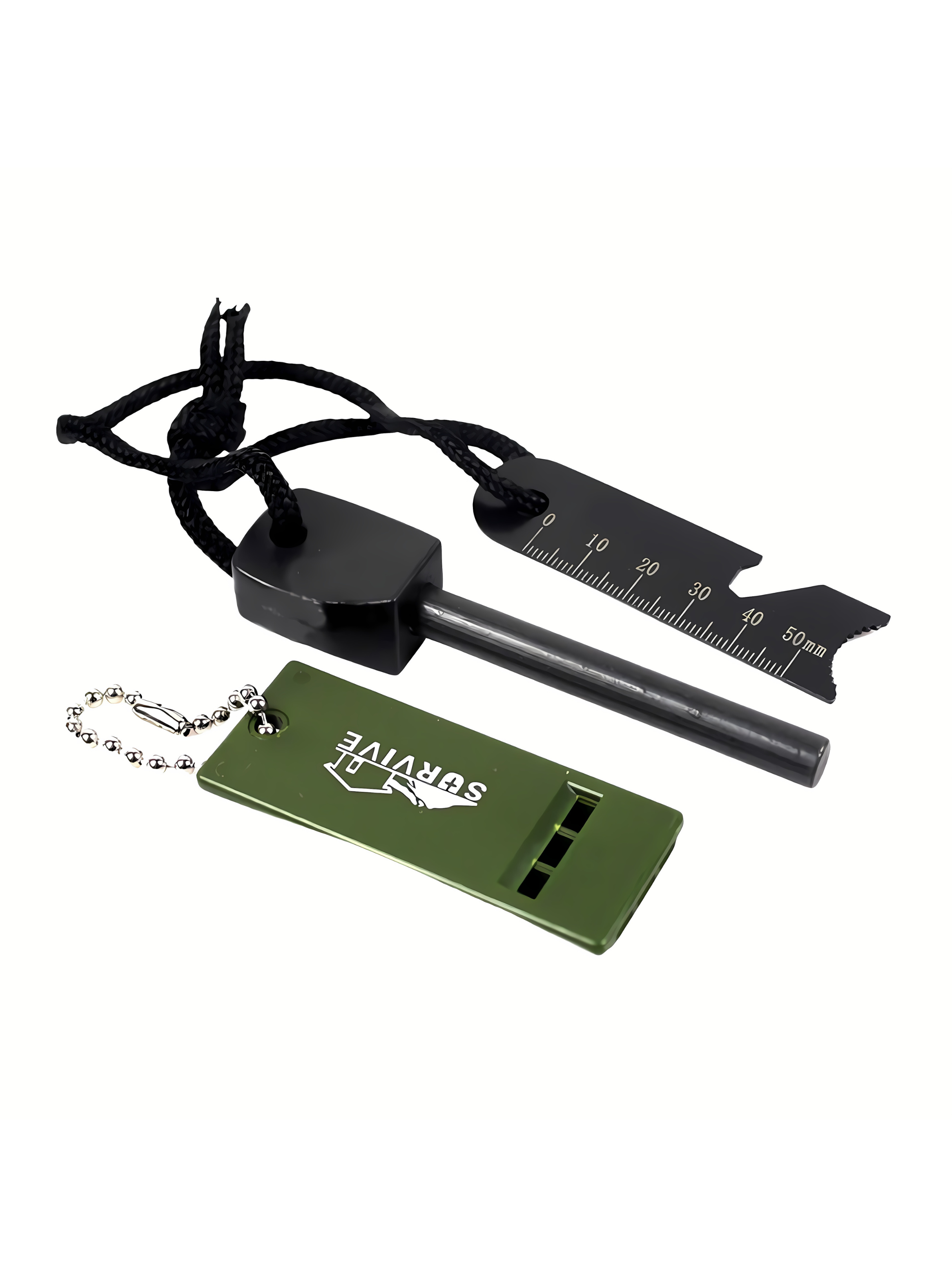 Kit supervivencia: Encendedor y Silbato de Emergencia-1
