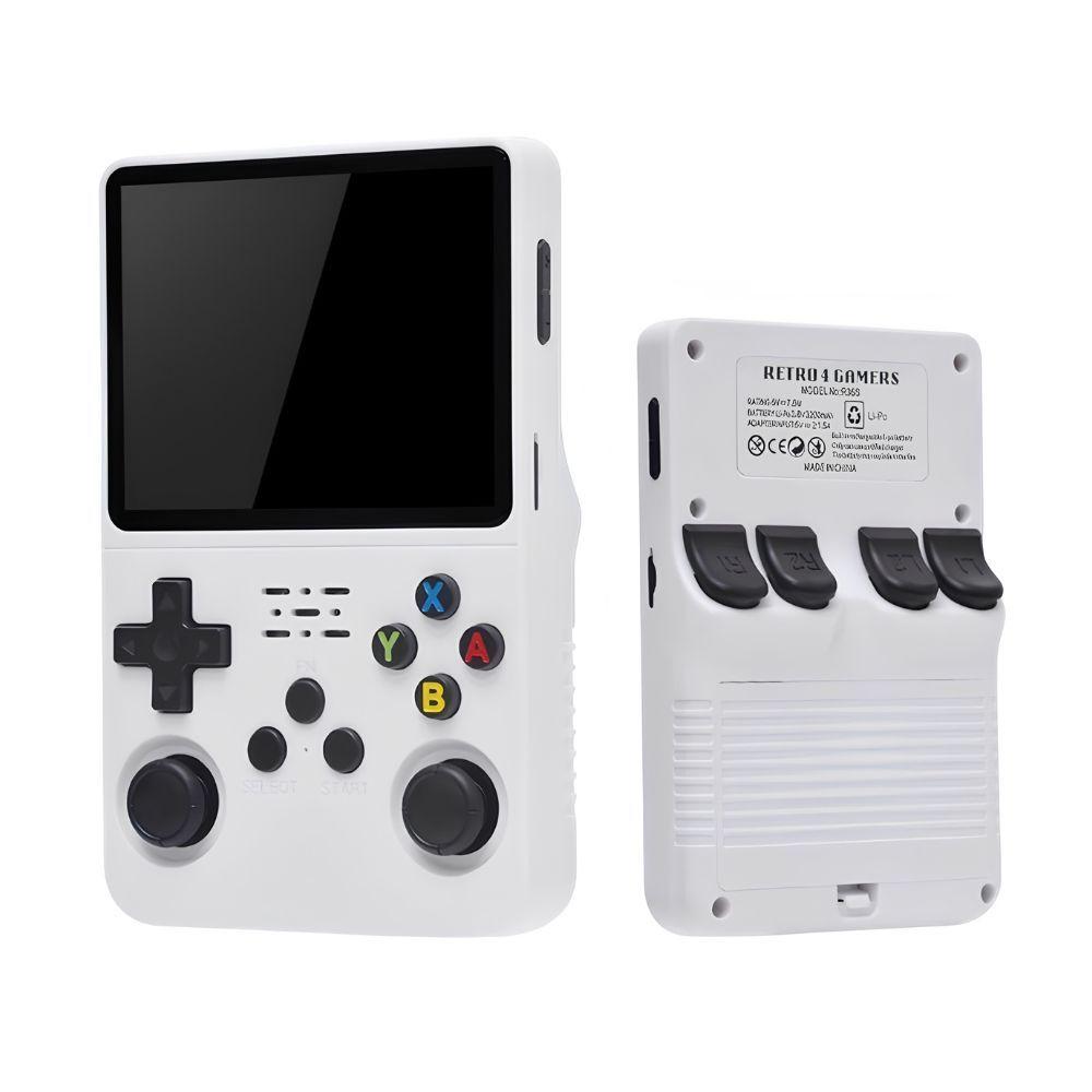 Consola Retro Portátil R36S 64GB WiFi +10000 Juegos Blanco-1