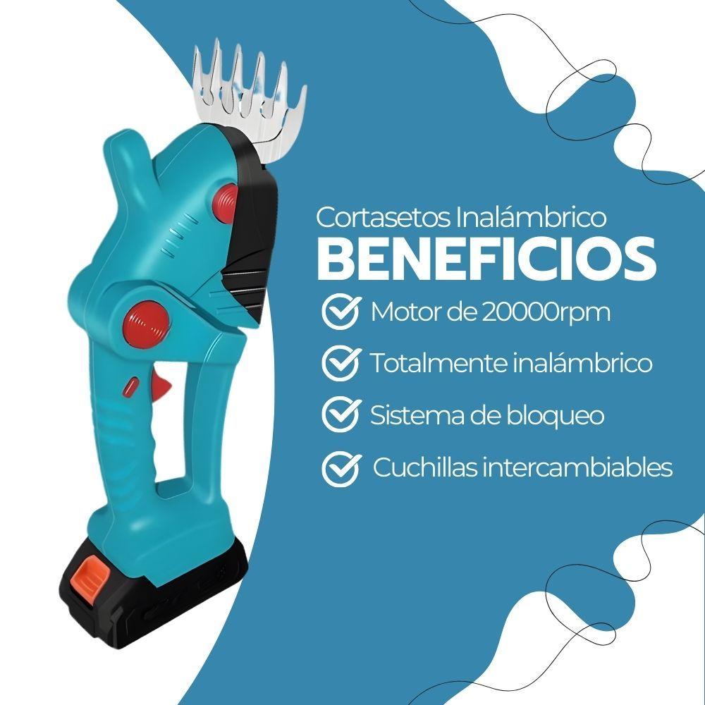 Cortasetos Inalámbrico 2en1 24V 20000rpm Azul-3