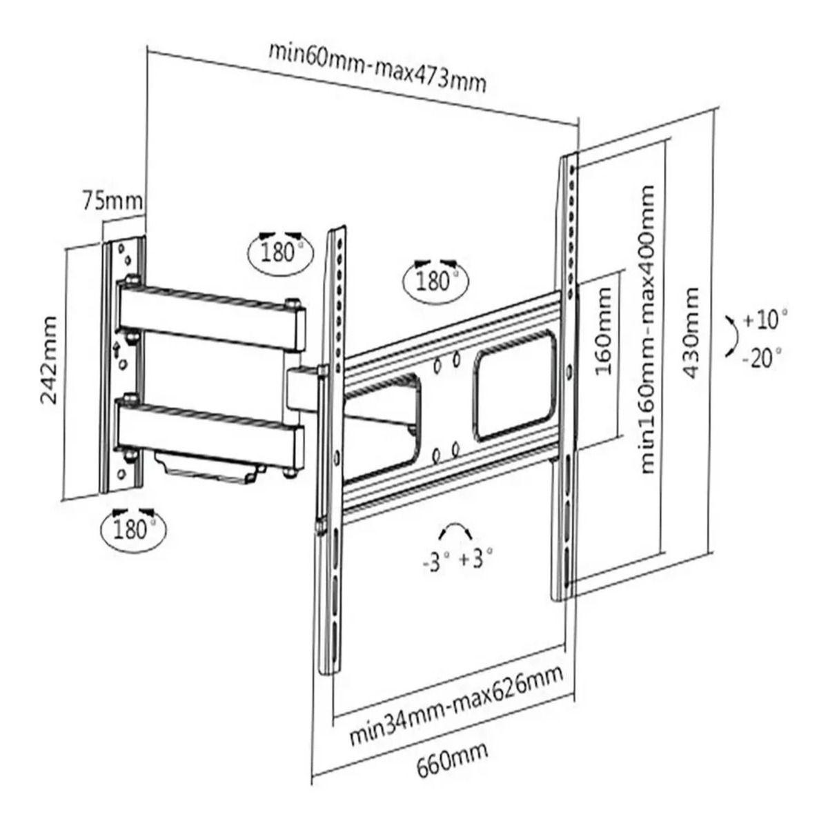 Soporte Led/lcd Universal Brazo Móvil 26 - 63 50k-9