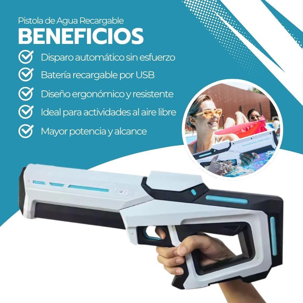 Pistola de Agua Inalámbrica Recargable con Batería y Lentes-3