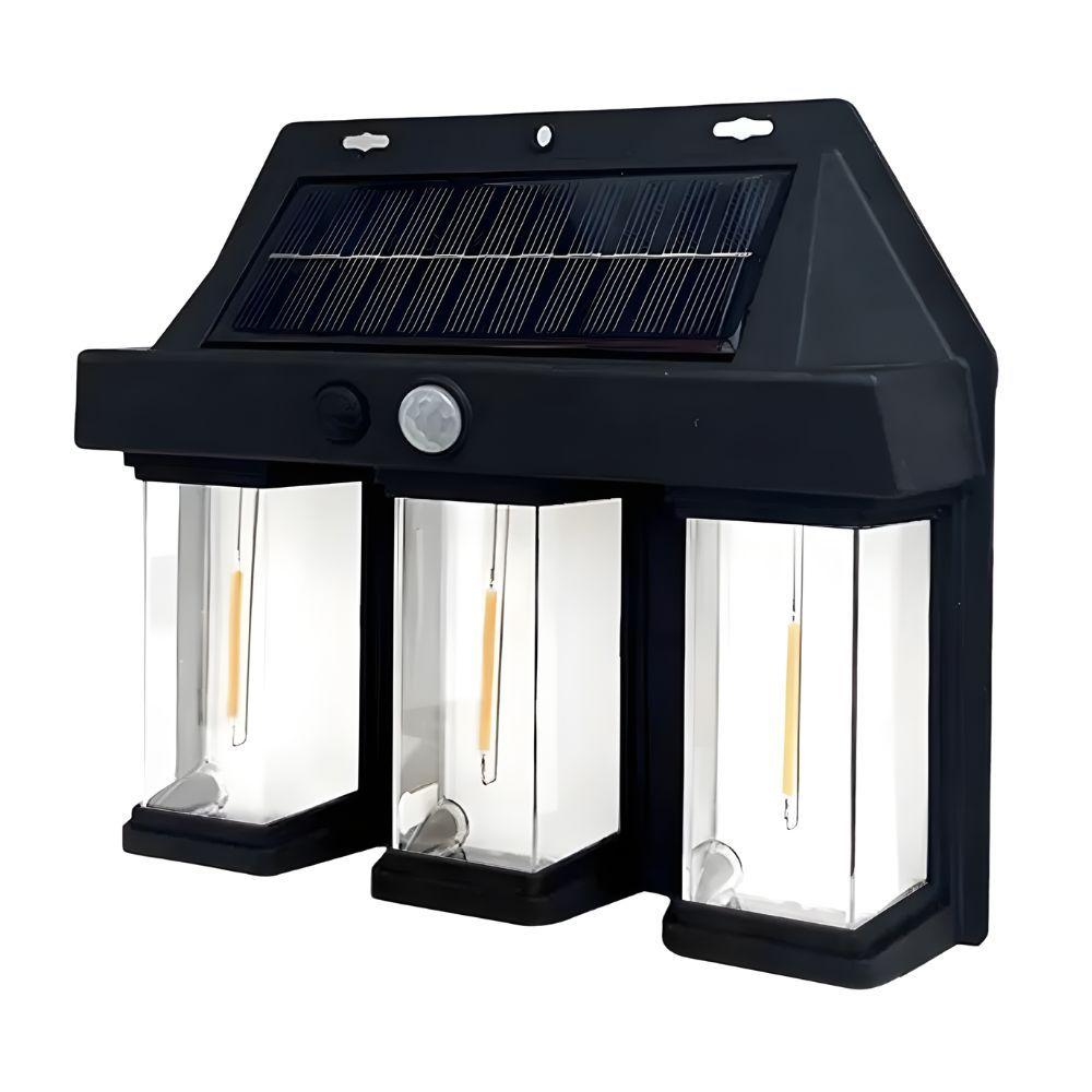 Farol Solar De Pared Sensor Movimiento Luz Cálida Exterior-0