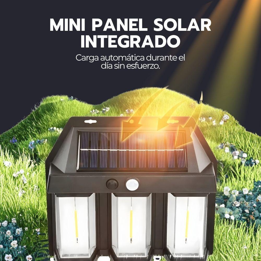 Farol Solar De Pared Sensor Movimiento Luz Cálida Exterior-4