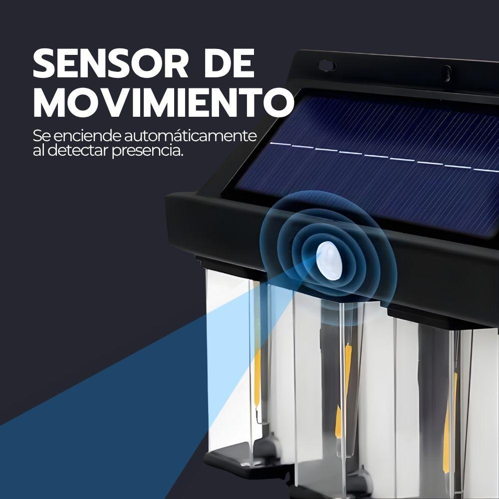 Farol Solar De Pared Sensor Movimiento Luz Cálida Exterior-5