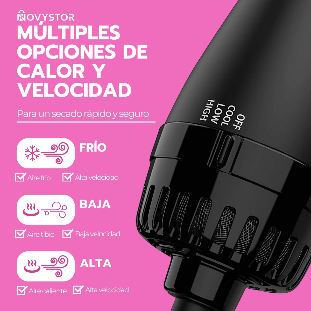 Cepillo Peine Secador Pelo Alisador Eléctrico 3 En 1-6