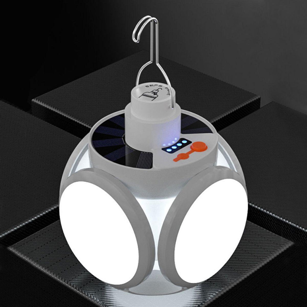 Lampara Solar 50w, 5 Focos, 5 Modos, Carga Solar Y Usb-6