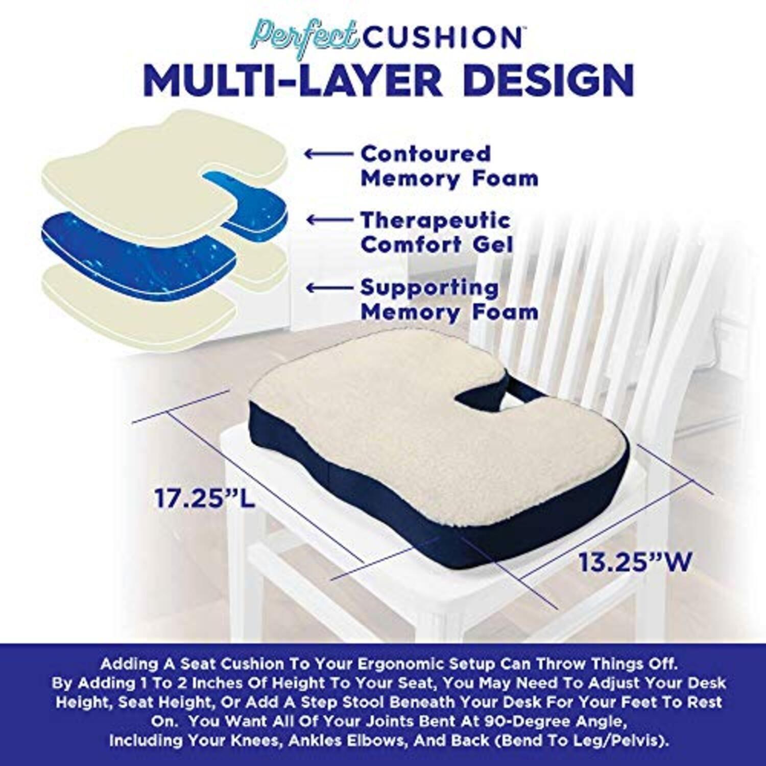 Cojín Soporte Ortopedico Silla Ergonómico Lumbar-11