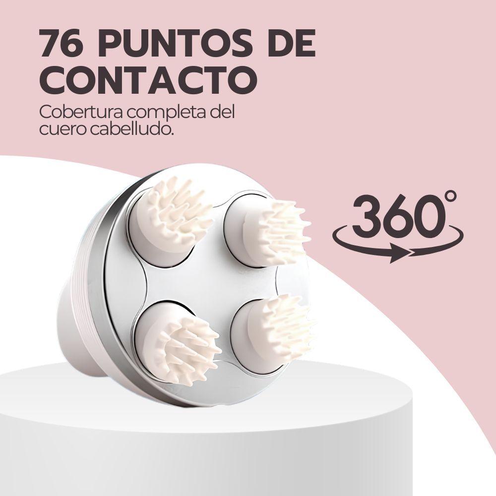 Masajeador Cabeza Eléctrico Inalámbrico Masajes Blanco-4