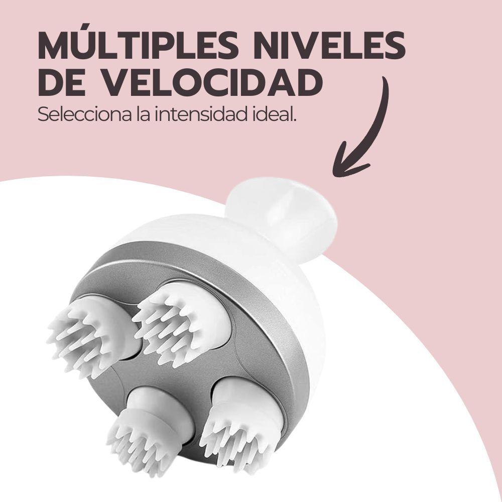 Masajeador Cabeza Eléctrico Inalámbrico Masajes Blanco-5