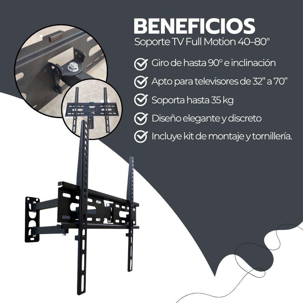 Soporte TV Articulado de Pared 32-70 Pulgadas Acero 35Kg-3