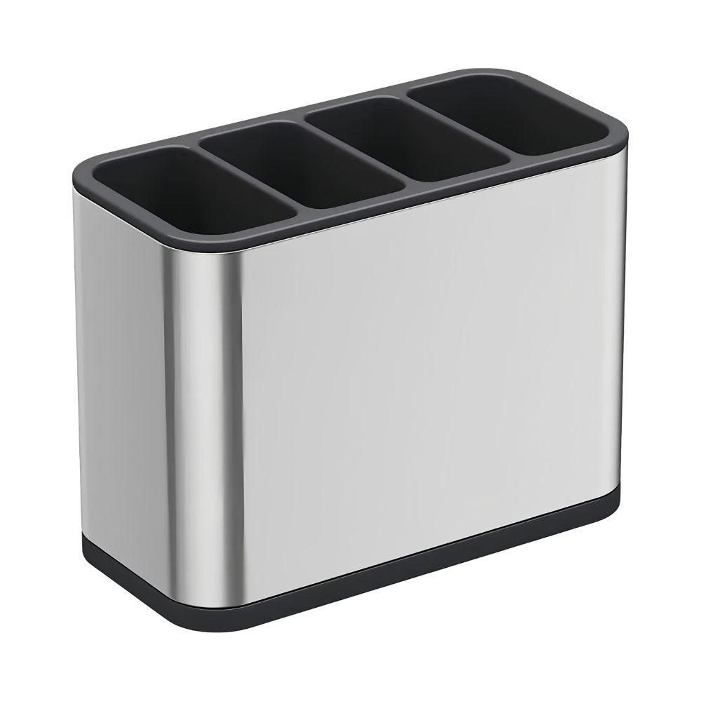 Escurridor De Cubiertos Acero Inoxidable Organizador Cocina Porta Utensilios Gris BY-889-1