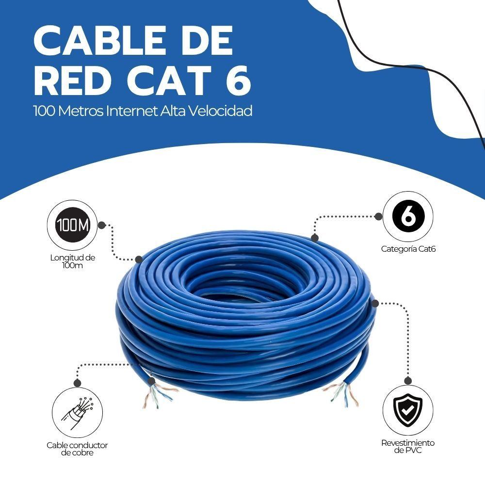 Cable de Red Cat 6 100 Metros Internet Alta Velocidad-2