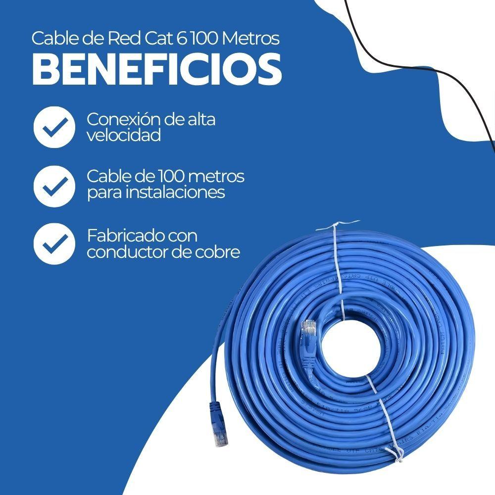 Cable de Red Cat 6 100 Metros Internet Alta Velocidad-3