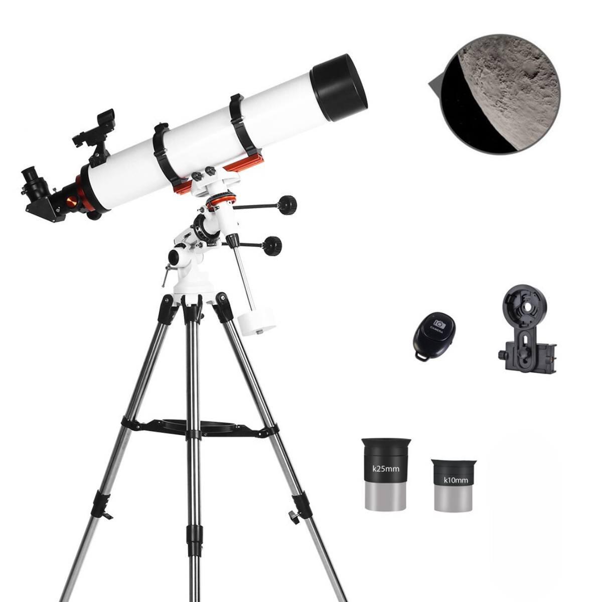 Telescopio Astronómico Refractor 120900-R Portátil-5