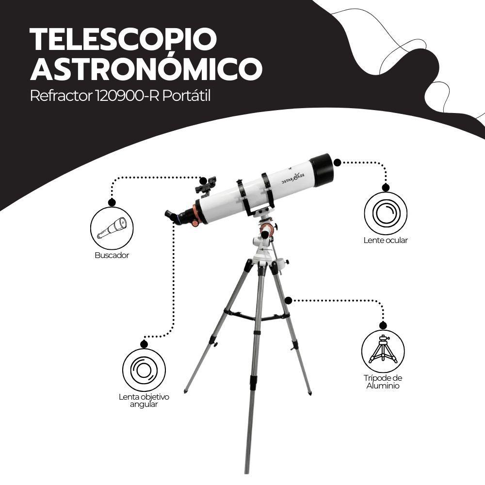 Telescopio Astronómico Refractor 120900-R Portátil-2