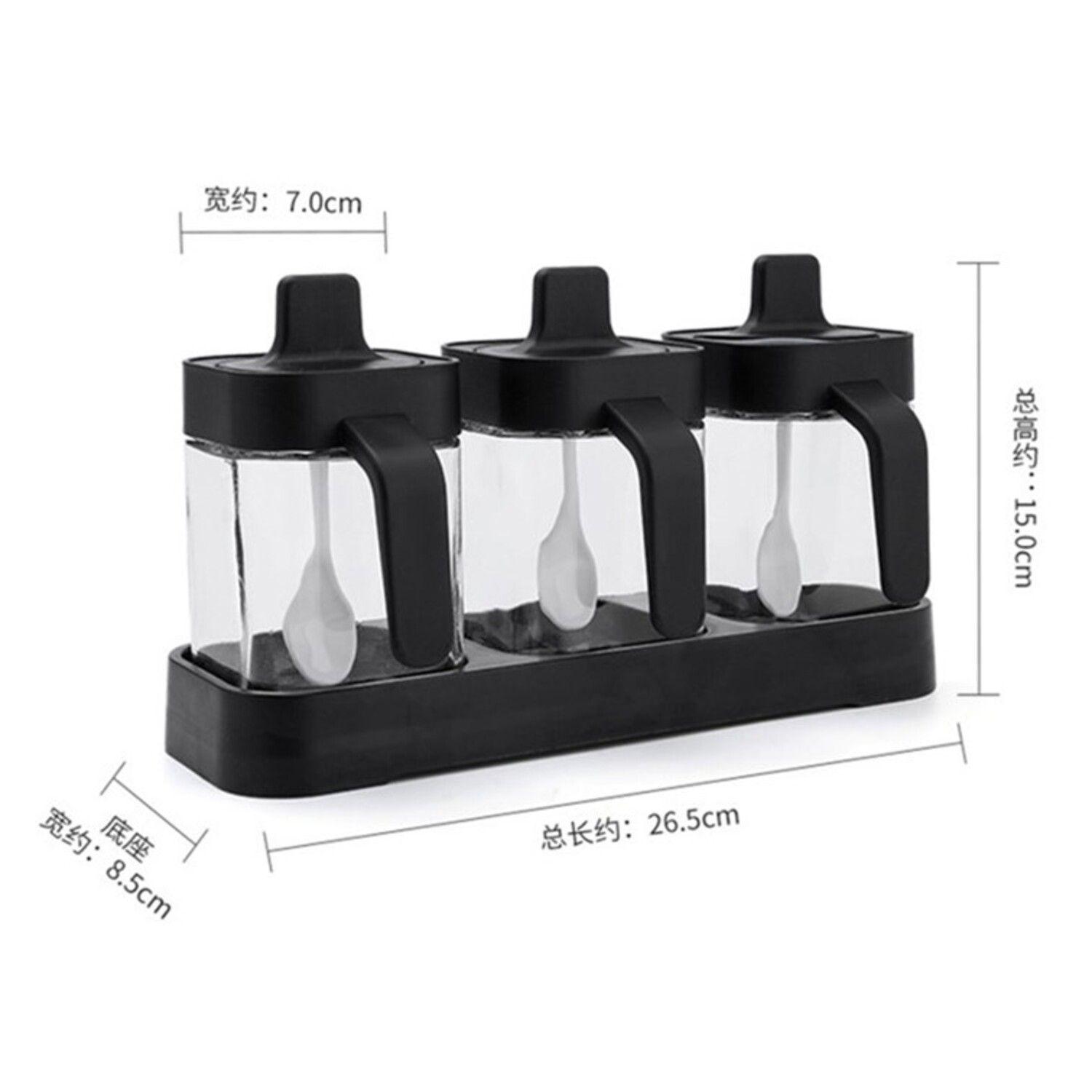 Set Especieros Herméticos 3 Piezas Para Especies Con Cuchara-4