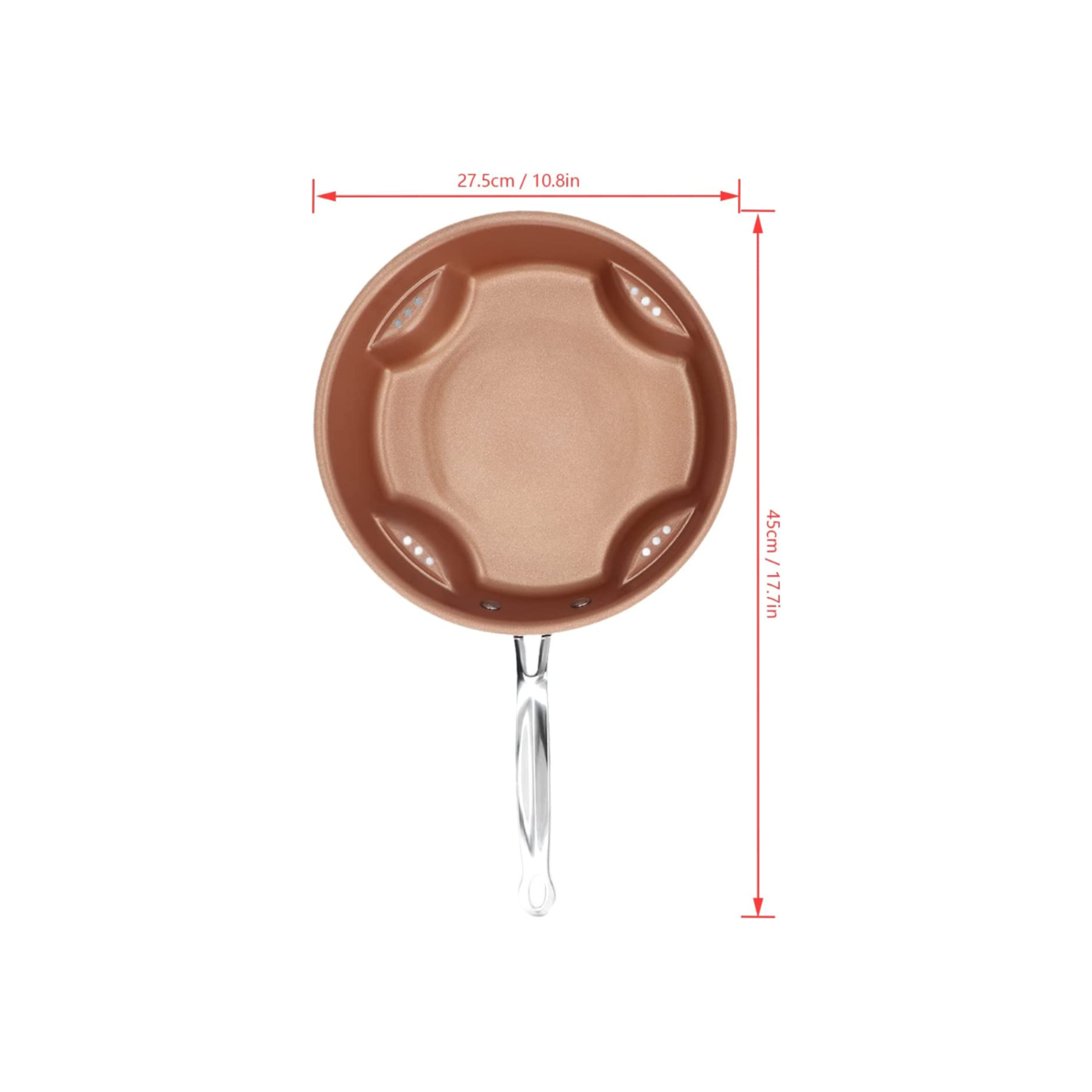 Sarten Freidora Color Cobre Vaporera Antiadherente-9
